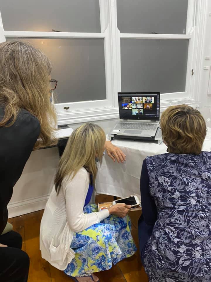 Interstate artists joined on Zoom and chatted with visitors