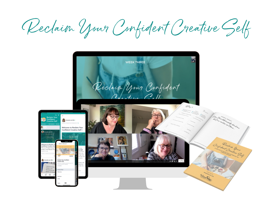 Group Coaching Reclaim Your Confident Creative Self Four women on a zoom call