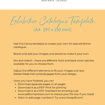 Exhibition catalogue Canva template