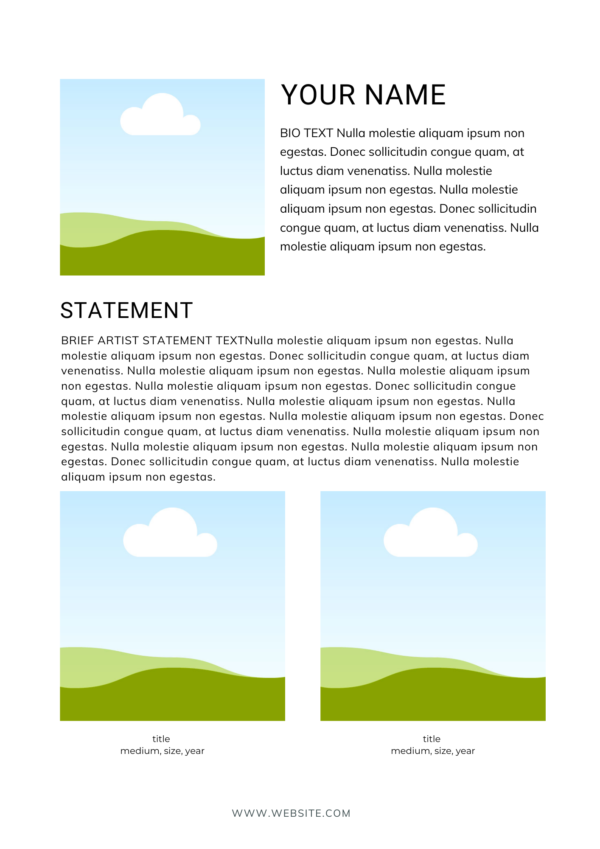 Artist Brochure Template (4 sizes) - Image 7