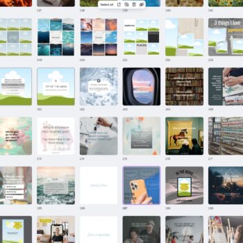 selection of instagram post teplates