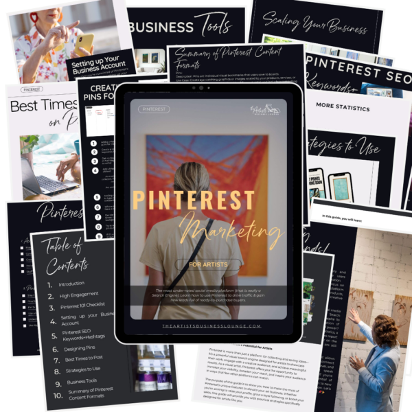 mock up ebook pinterest for artists